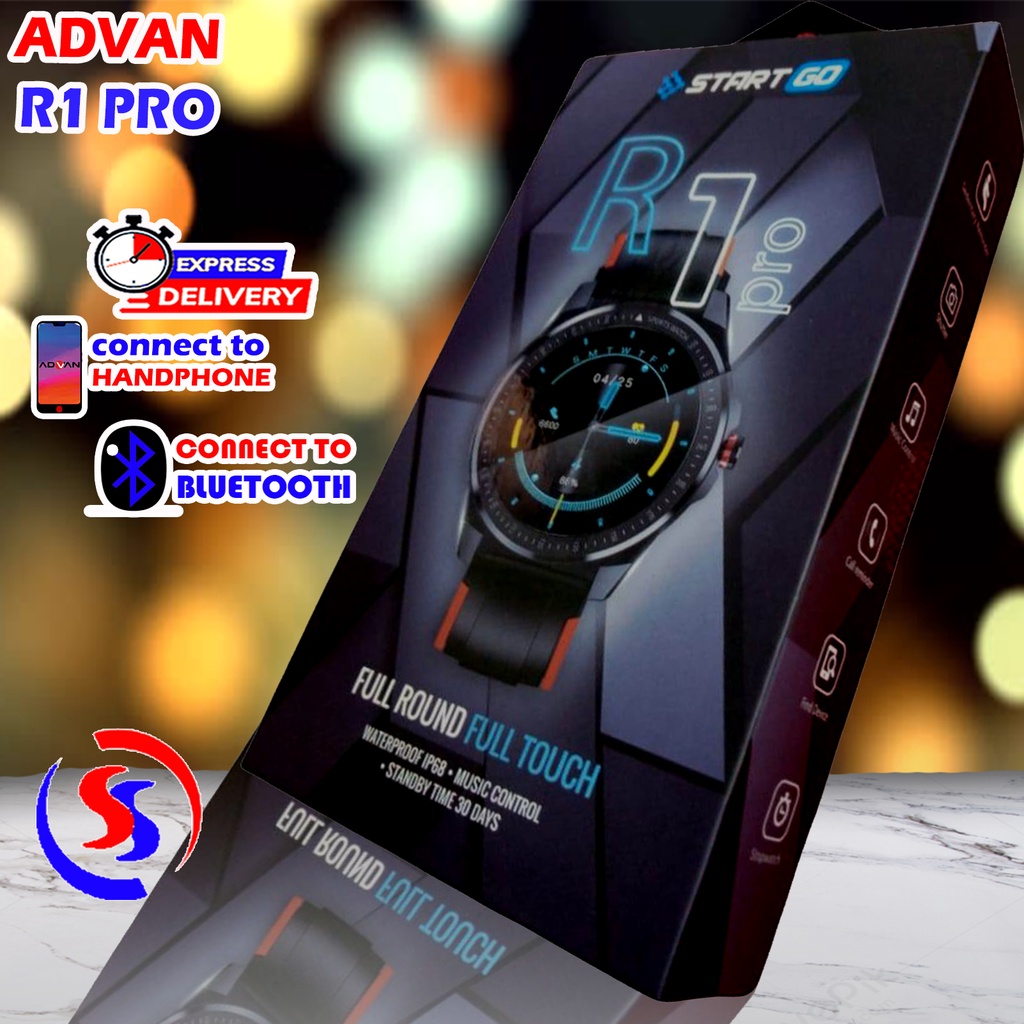 JAM TANGAN SMARTWATCH ADVAN START GO R1 PRO 1,3 INCI - PEMANTAU SpO2 24 Jam - BLOOD OXYGEN - MERAH