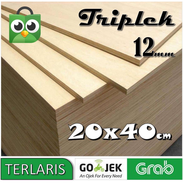 Triplek 12mm 20x40 cm | Multiplek 12mm 40x20 cm