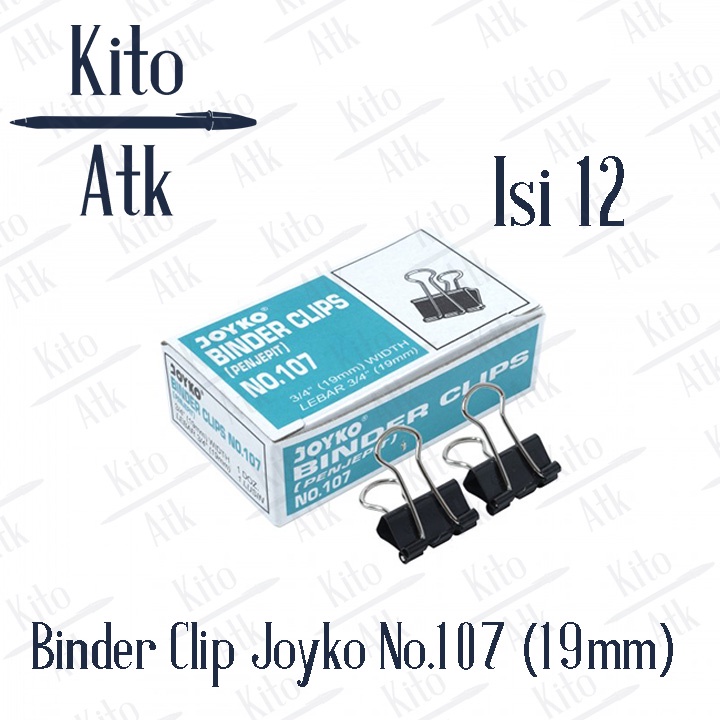 

Binder Clip / Penjepit Kertas Joyko No 107 - Isi 12