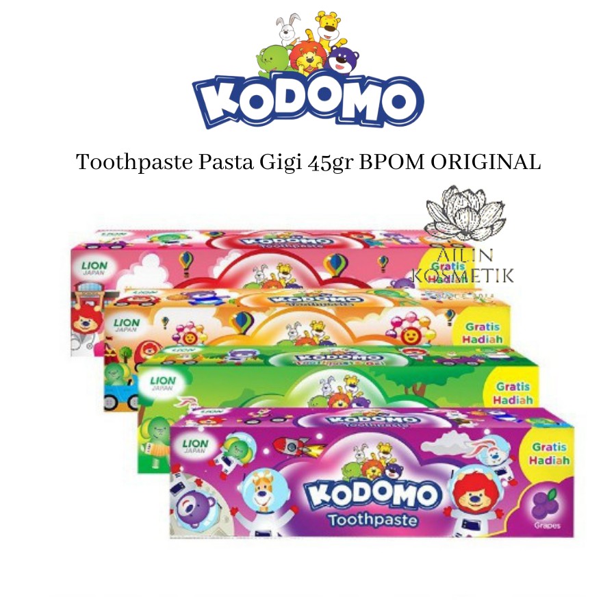 KODOMO Toothpaste Pasta Gigi 45gr BPOM ORIGINAL / Pasta Gigi Anak Odol by AILIN
