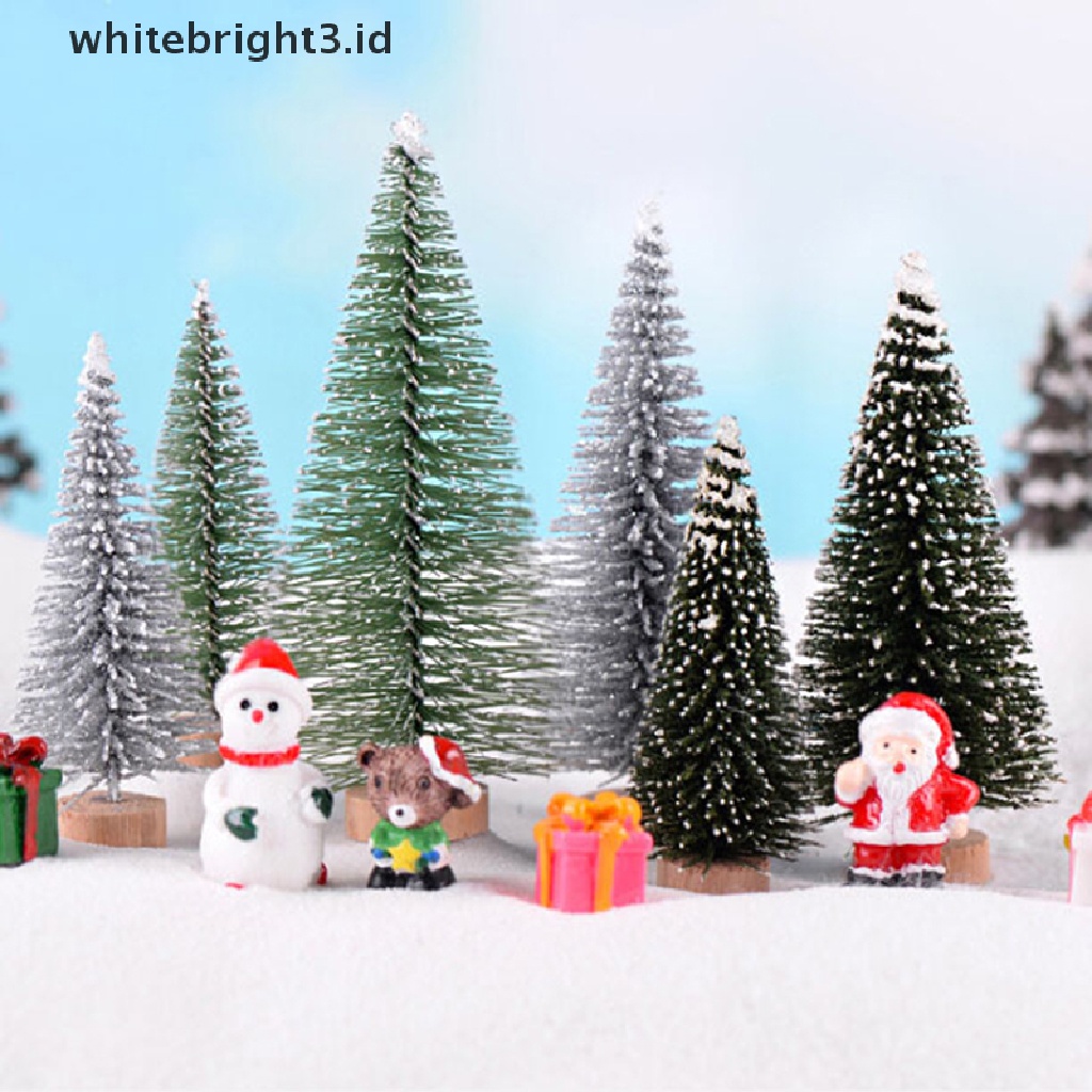 (whitebright3.id) 3pcs / set Pohon Natal Mini Untuk Dekorasi Meja