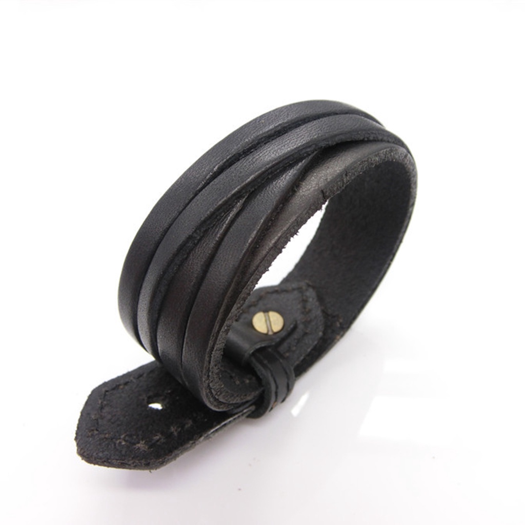 Hu Hu Hu Hu Hu Alat Bantu Pasang Kacamata♡ Gelang Multilayer Bahan Kulit Imitasi Gaya Punk