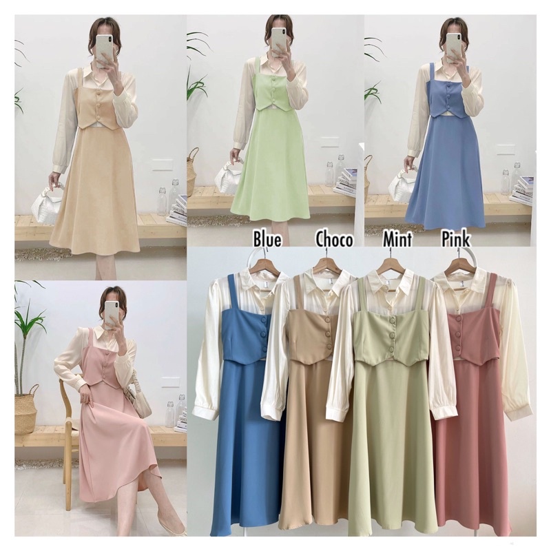 Audrey 2in1 Vest Midi Dress 10570