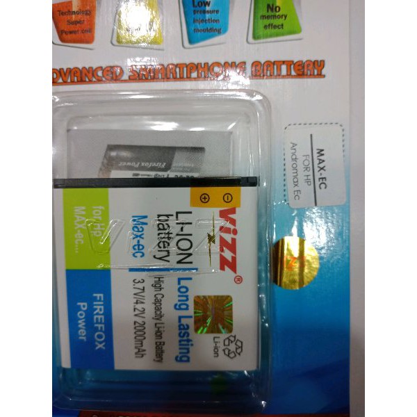 Battery Baterai Vizz Andromax EC Original Double Power