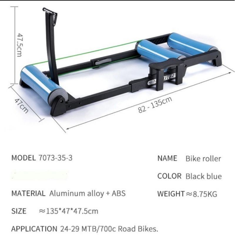 roller bike trainer rockbros deuter kw-7073 latihan sepeda indoor