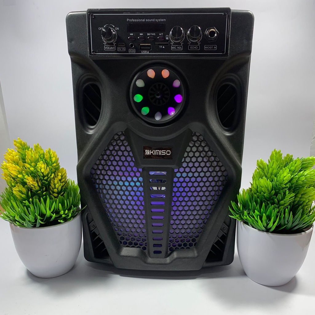 SPEAKER BLUETOOTH KIMISO QS-7807 8” + MICROPHONE SUPER BASS STEREO