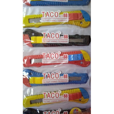 

pisau kater (cutter) biasa merk taco ct88 harga perlusin untuk harga satuan kunjungi di profil toko kami