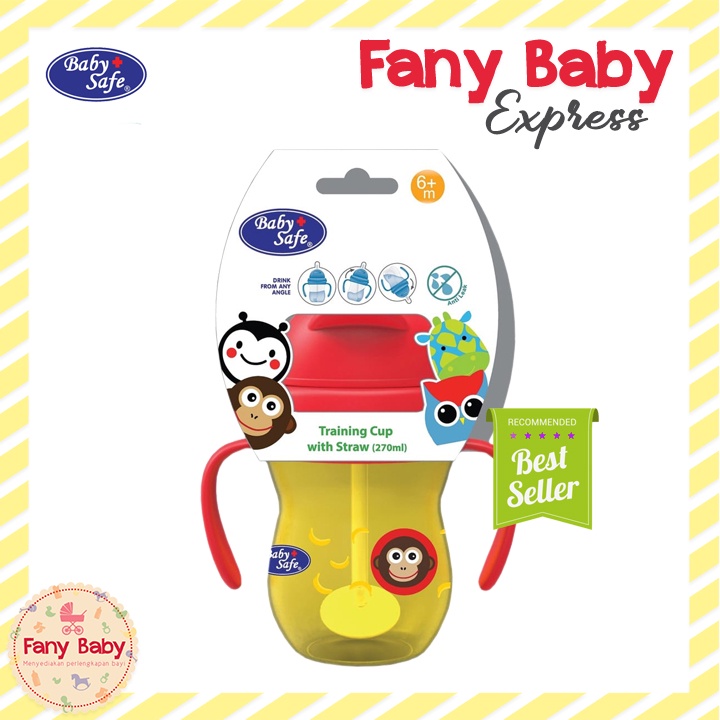 BABY SAFE TRAINING CUP WITH STRAW / 270ML ( P12SK019)