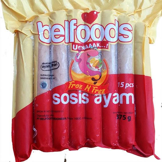 

BELFOODS UENAAAK Sosis Ayam 375 Gram (15 Pcs)