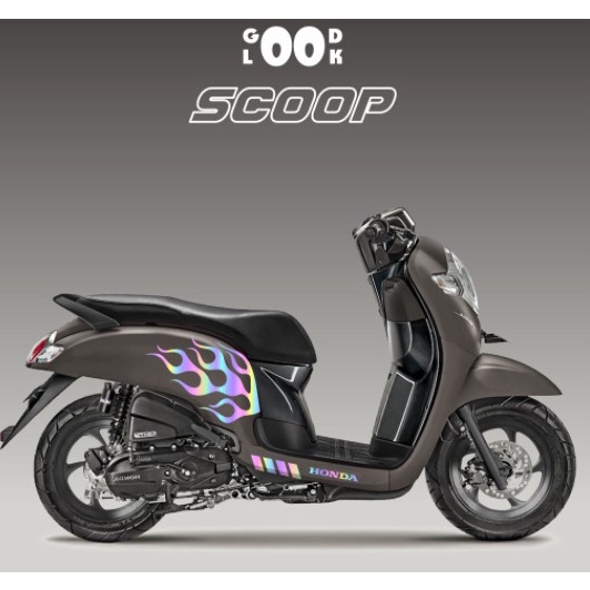 Stiker Cutting Cuting Kating Scoopy Fi New Grafis Model Gambar Api Fire