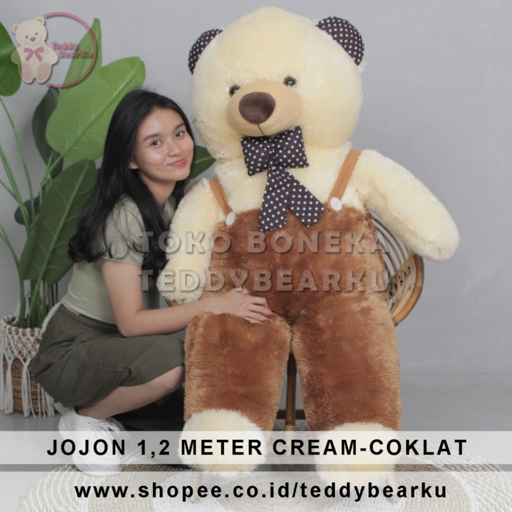 TEDDY BEAR SUPER JUMBO 1,2 METER POLKADOT JOJON LUCU SUPER LANGKA