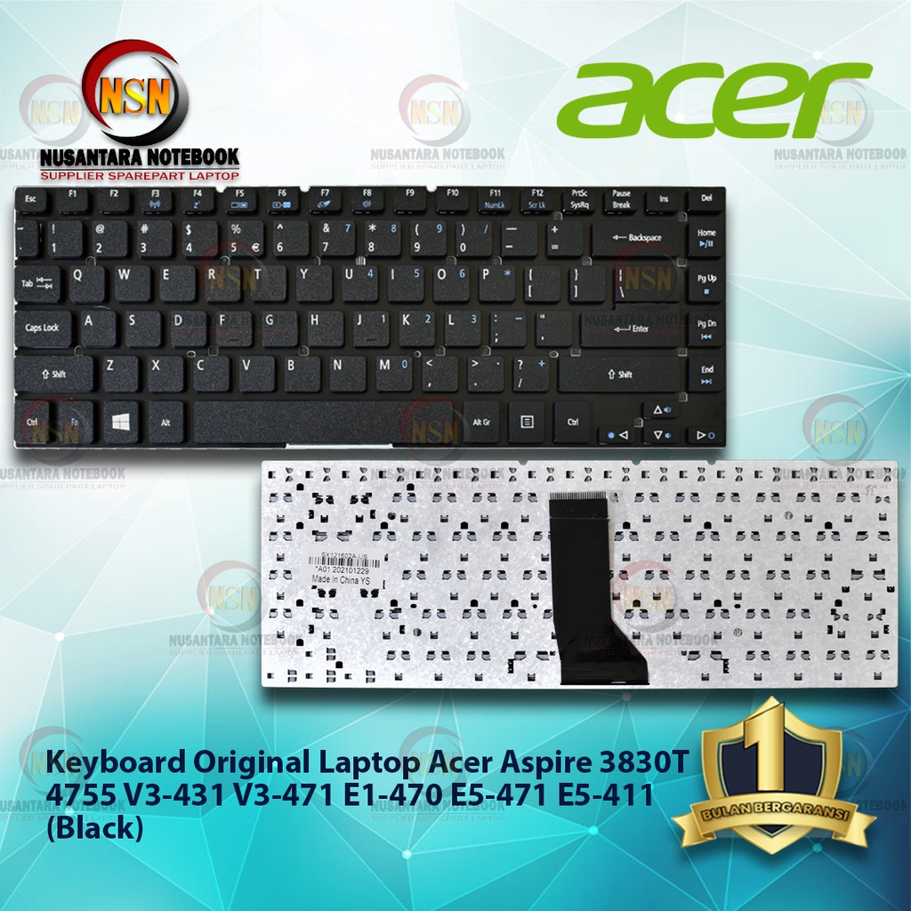 Keyboard Acer 3830T for Laptop 4755 4830T V3-431 E1-470 E5-471 E5-411