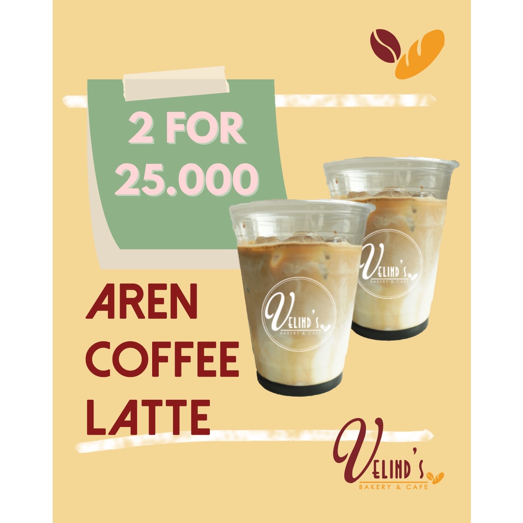 

Aren Coffee Latte/ Matcha Latte/ Velind's Bakery/ PACKAGE FOR 2