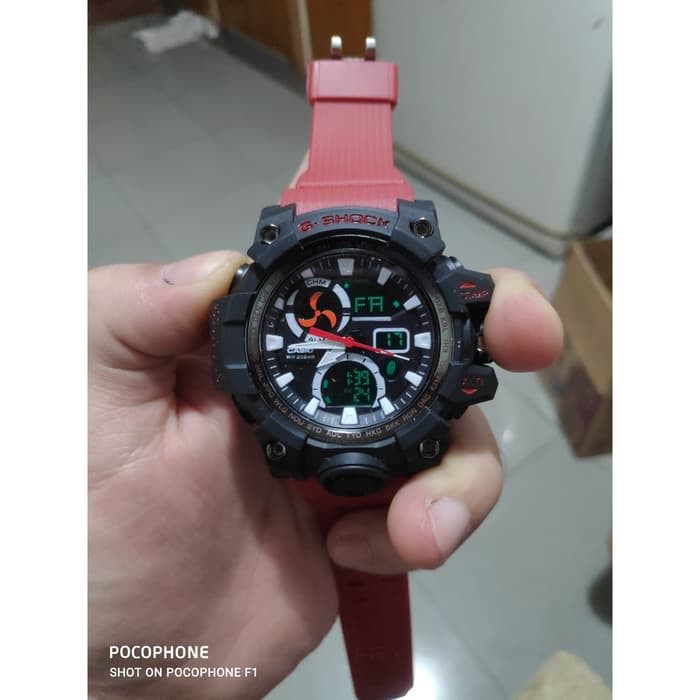 G Shock Merah army jam tangan digital pria anti air