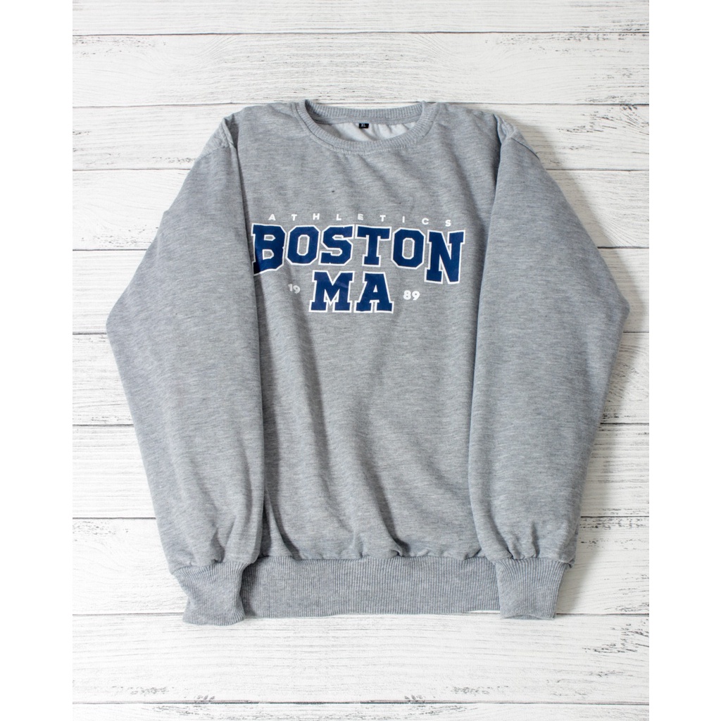Baju Atasan Wanita Terbaru Sweater Wanita BOSTON Sweater Crewneck