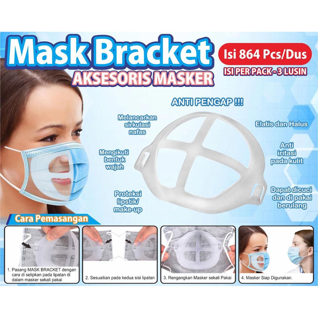 Penyangga Masker 3D Mask Bracket anti pengap Shopee Penyangga Masker 3D Mask Bracket anti pengap Shopee