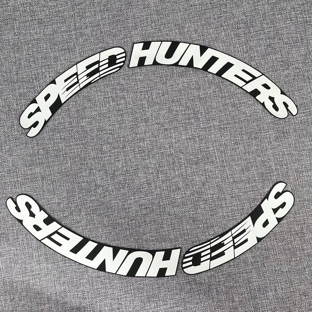 1 Set SPEED HUNTERS Tire Letter Sticker Car Motorcycle Tire Modified Personalized Fashion Hot Can Decorate 1 Wheel