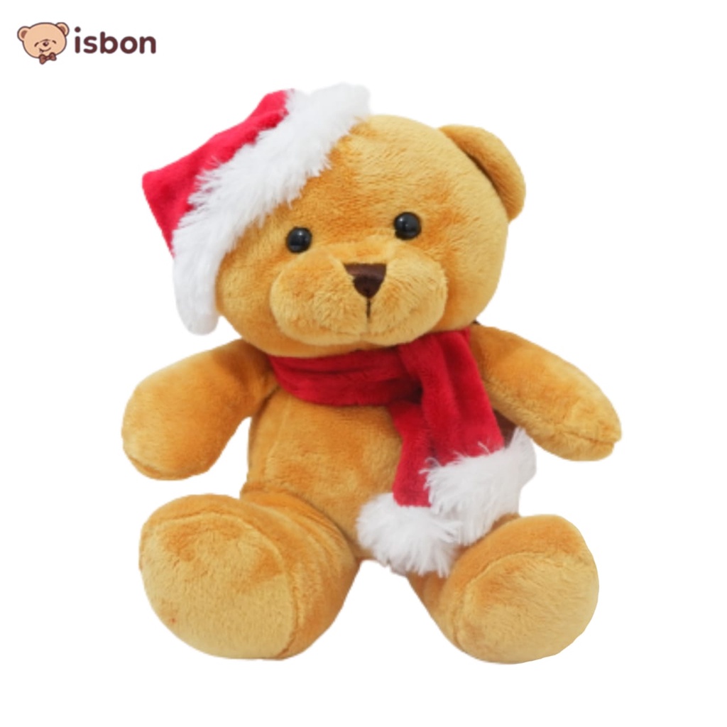 Boneka beruang natal couple tewe6 bear christmas gift bahan premium boneka hampers natal-istana boneka