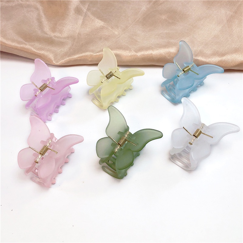 Beautiful Frosted Acrylic Butterfly Hair Clip For Women