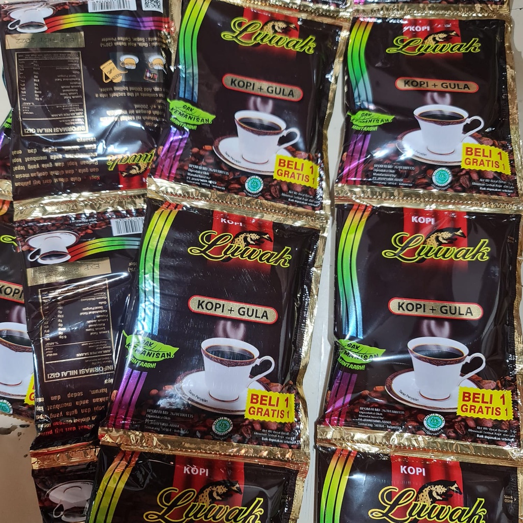 LUWAK KOPI DAN GULA 1 RENCENG ISI 18