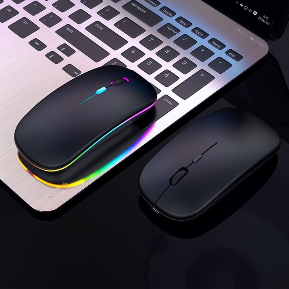 【COD】Viqoo Mouse 2.4G Slim Tipis USB Wireless Bluetooth tanpa kabel 4D Optical Model PC Laptop Komputer