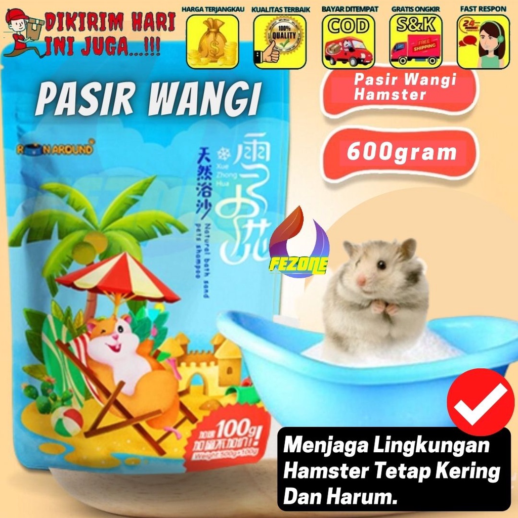 Pasir Wangi Mandi Hamster 600g Sweat Sauna FEZONE