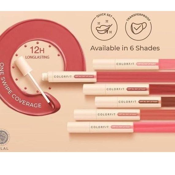 [LCL] [PROMO] (NEW) Wardah Colorfit Last All Day Lip Paint Transproof Tahan sampai 12 Jam / Watdah L