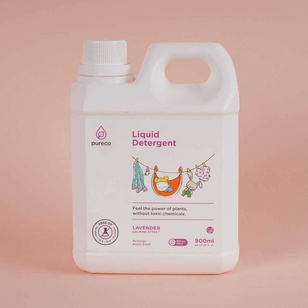 Pureco Liquid Detergent Lavender Refill Size - 900ml