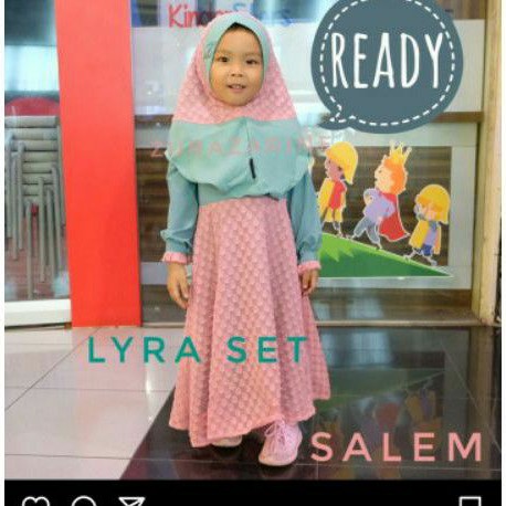 Preloved Gamis Syari Set Anak Branded Zurazarine