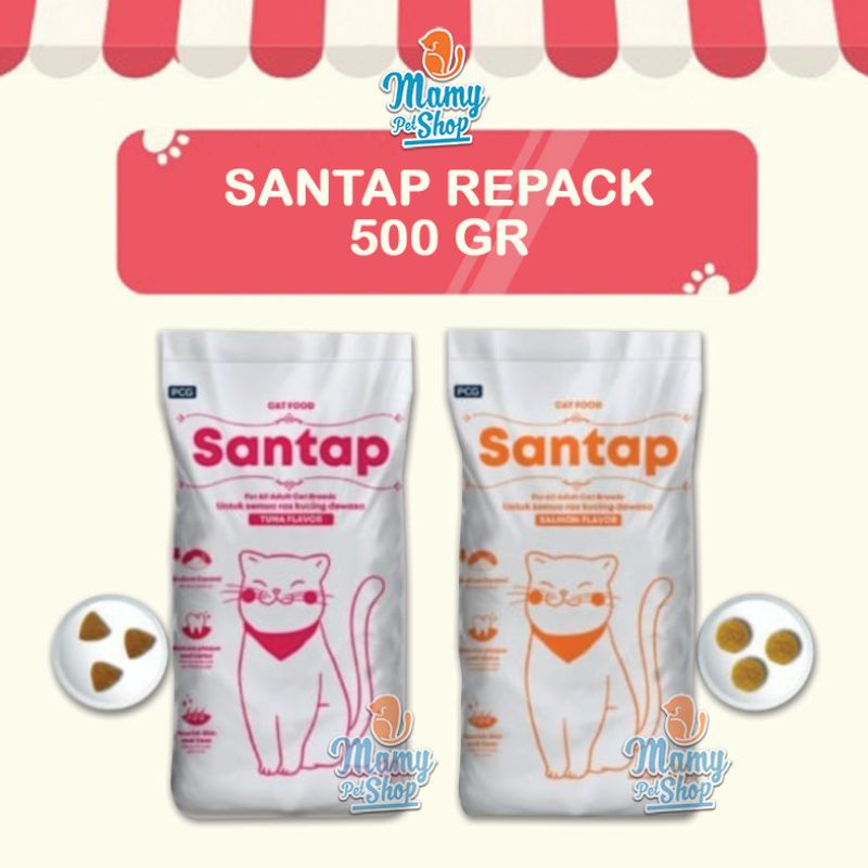 SANTAP PAKAN KUCING 500 GR