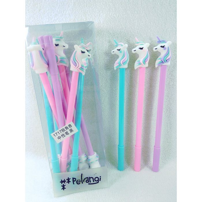 

nn Pulpen Unicorn / Gel Pen Kuda Ponny souvenir unik pena pegasus lucu