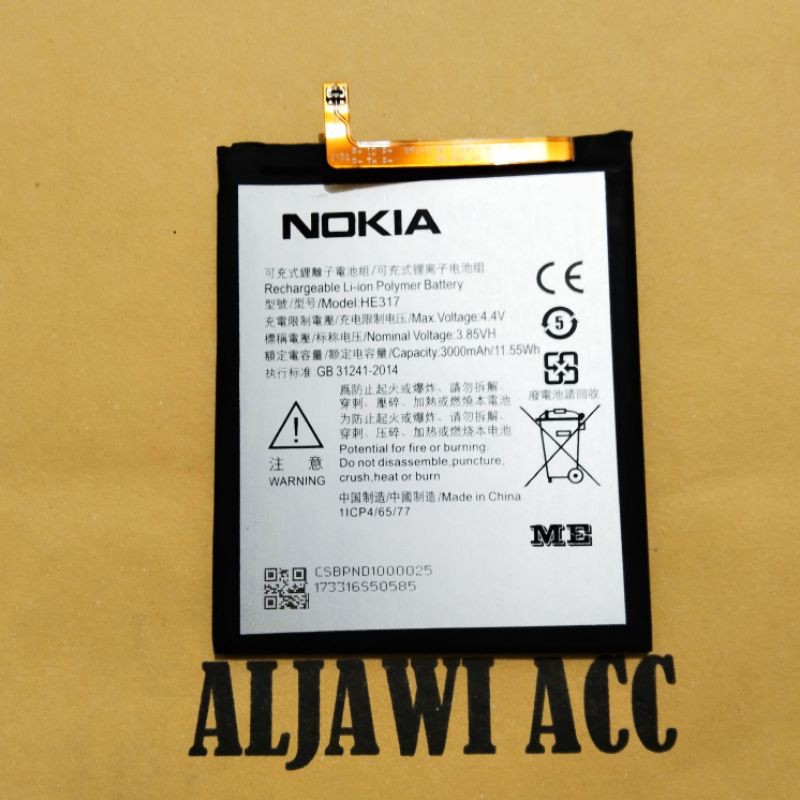 Batre Battery Baterai Nokia 6 HE317 3000mAh