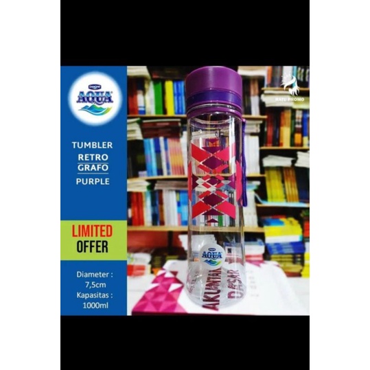 RETRO GRAFO TUMBLER DANONE AQUA 1 LITER