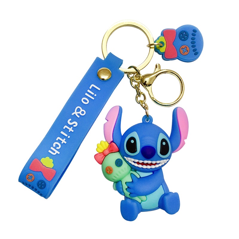 Gantungan Kunci Bentuk Boneka Kartun Disney Lilo &amp; Stitch Untuk Hadiah Anak