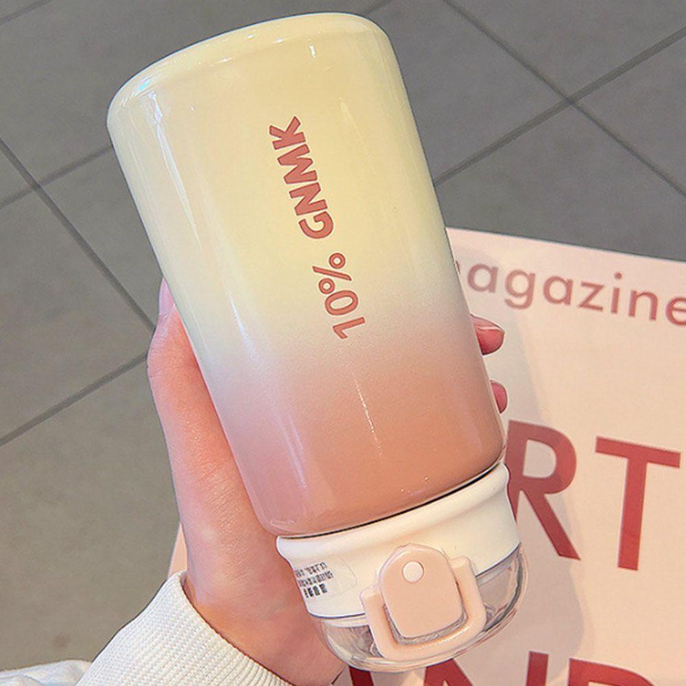 Solighter Botol Minum Termal 400ml Portable Warna Gradasi Dengan Sedotan