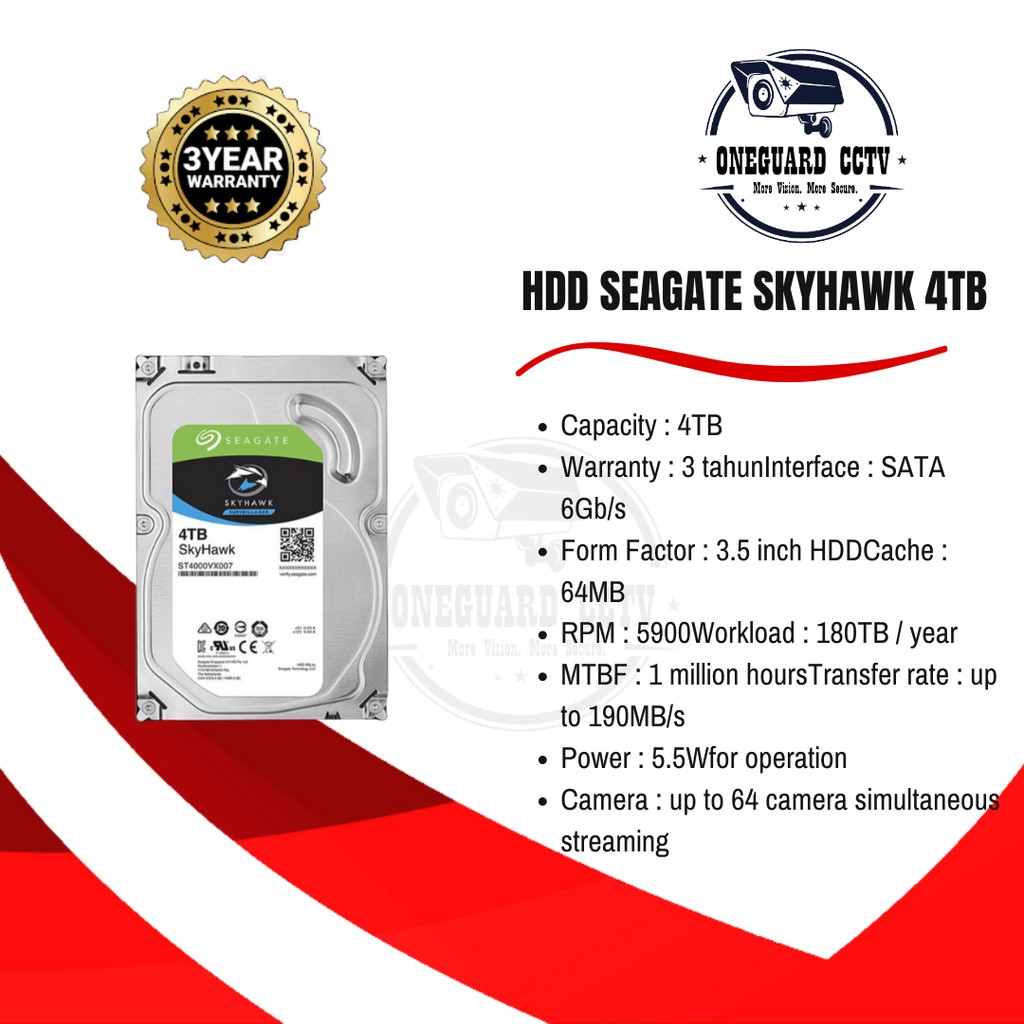 HDD SEAGATE SKYHAWK 4TB