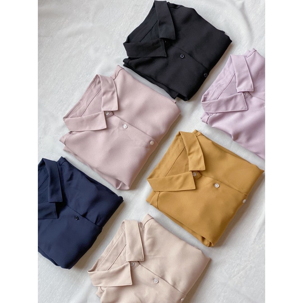 GU Uniqlo Airy Blouse - Shortsleeve Blouse Wanita Casual Original-1