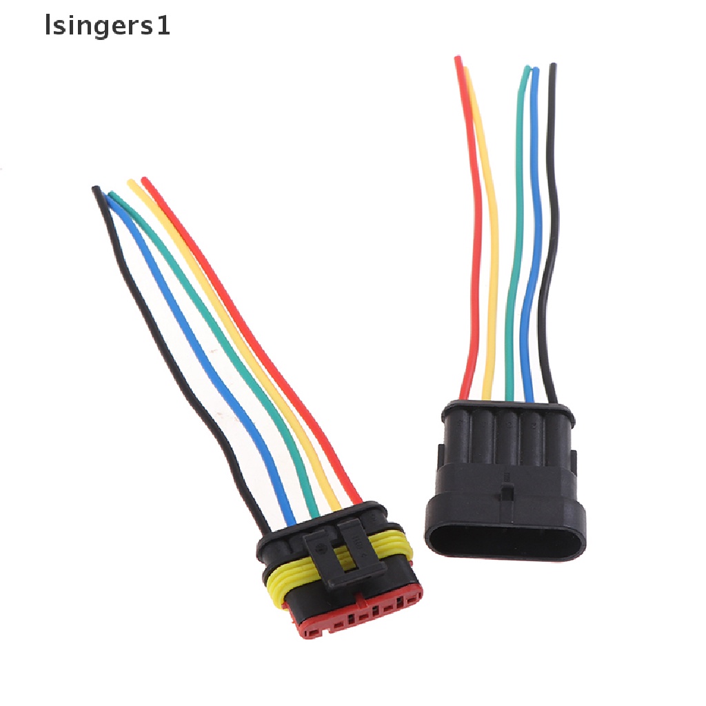 (lsingers1) Konektor Kabel Listrik 1 / 2 / 3 / 4 / 5 / 6 Pin Female Male Tahan Air