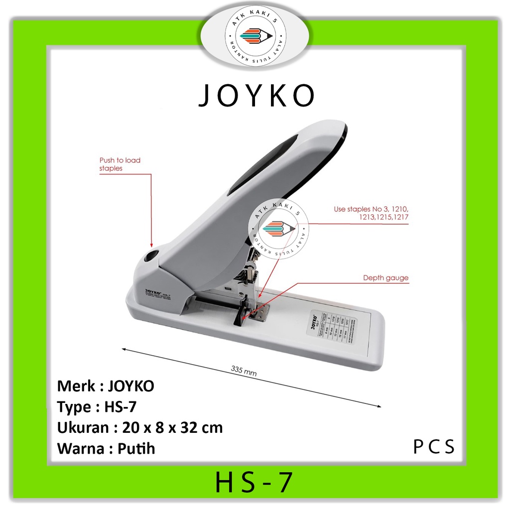 

JOYKO - Heavy Duty Stapler HS - 7 - PCS