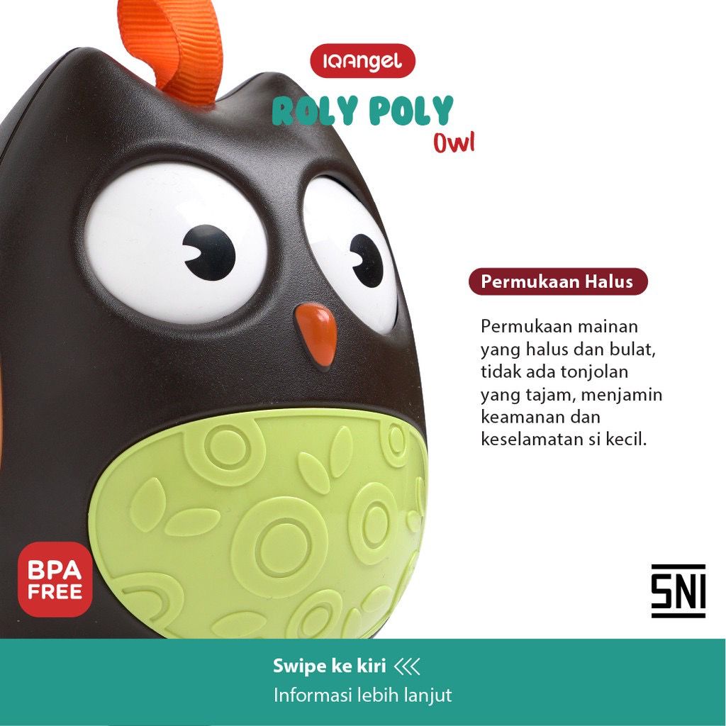 Mainan anak - IQangel Roly Poly Owl Toys IQ0202 / Mainan Edukasi Bayi