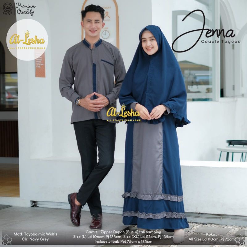 Couple jenna Gamis plus jilbab by al lesha