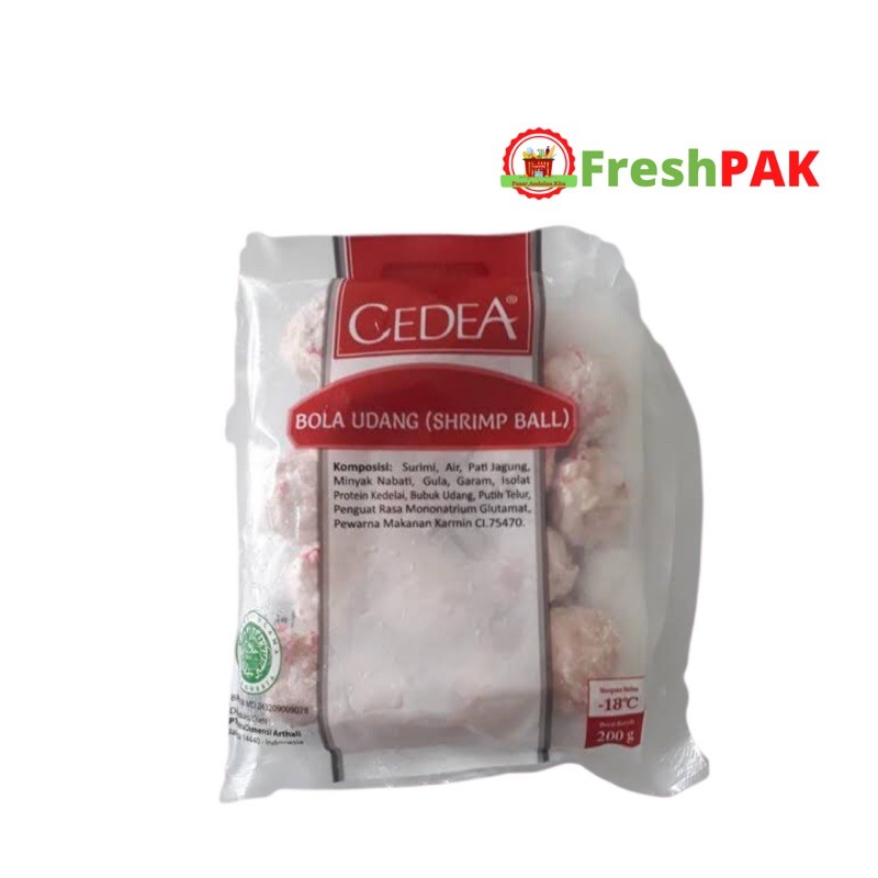 Jual Freshpak Cedea Bola Udang 200gr Shrimp Ball Frozen Food