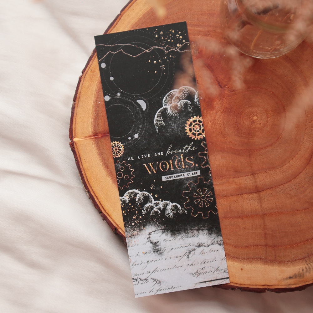 

We live and breathe words - bookmark / postcard / prints