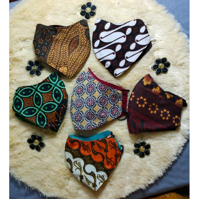 masker Batik Nusantara 3 ply earloop/ headlopp