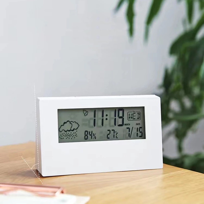 Creative Simple Multifunctional Electronic Alarm Weather Digital Clock With Light