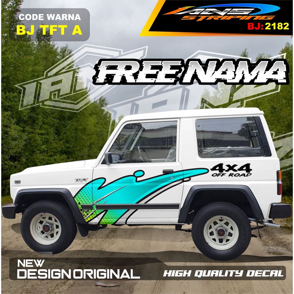 DECAL STIKER MOBIL TAFT TAF / STIKER VARIASI BODY MOBIL KATANA / STIKER MOBIL FEROZA, JEEP , ESCUDO, TAFF / STIKER MOBIL