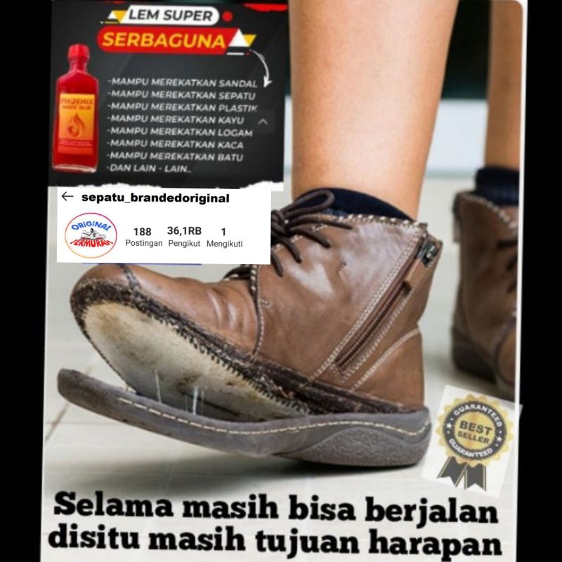 lem sepatu dan sandal phoenix paling ampuh kuat