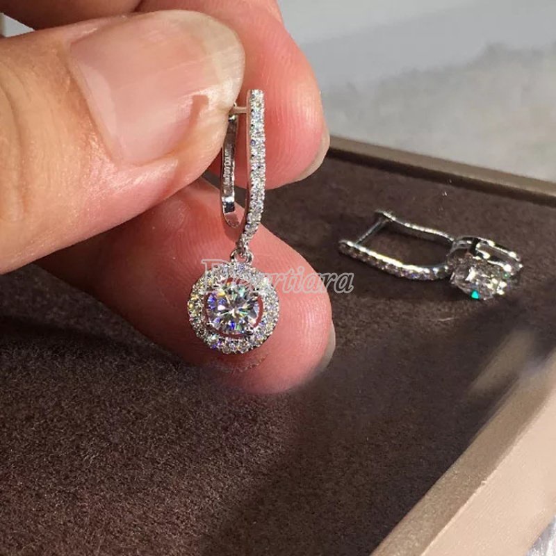 Anting Buckle Micro-Set Bahan Zirkon Untuk Pengantin