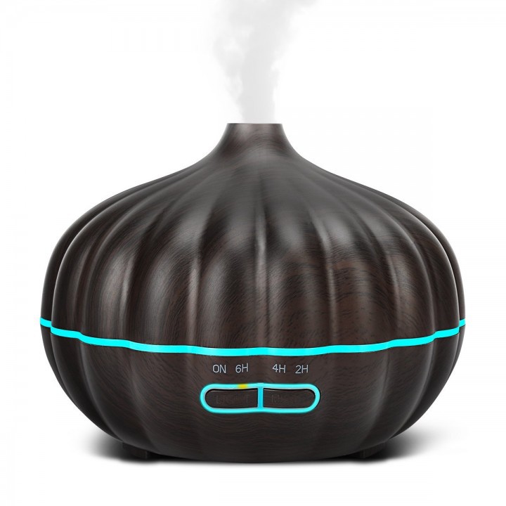 H11 - Wooden Pumpkin Essential Oil Humididifier 7 Color LED - 500ml