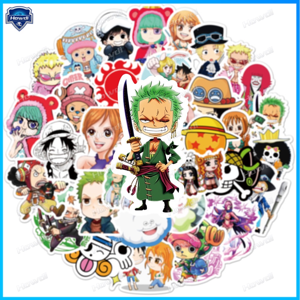 Stiker Motif Anime One Piece Tahan Air Untuk Helm Motor